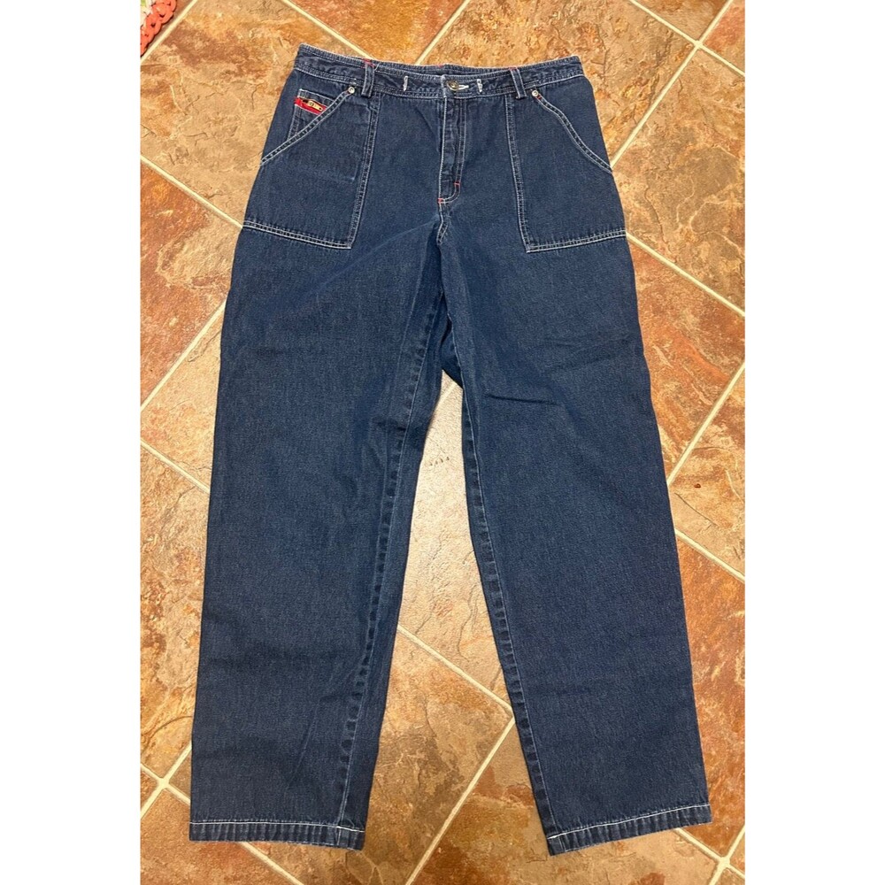 Vtg 90s Crazy Horse Liz Claiborne Carpenter Jeans straight leg utility jeans 12
